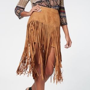 JustFab | Midi Fringe Skirt